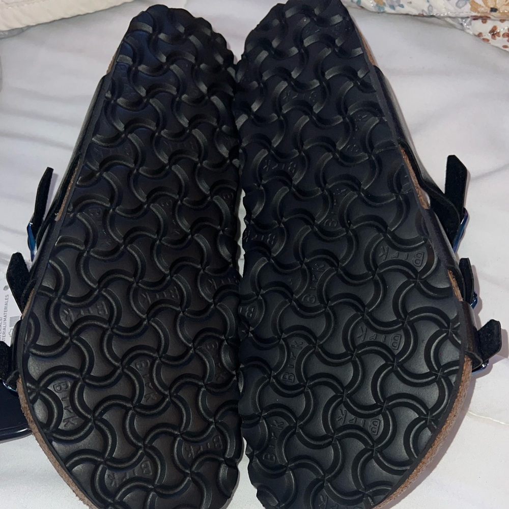 Birkenstock black Sandals with iridescent Buckles - Picture 3 of 4